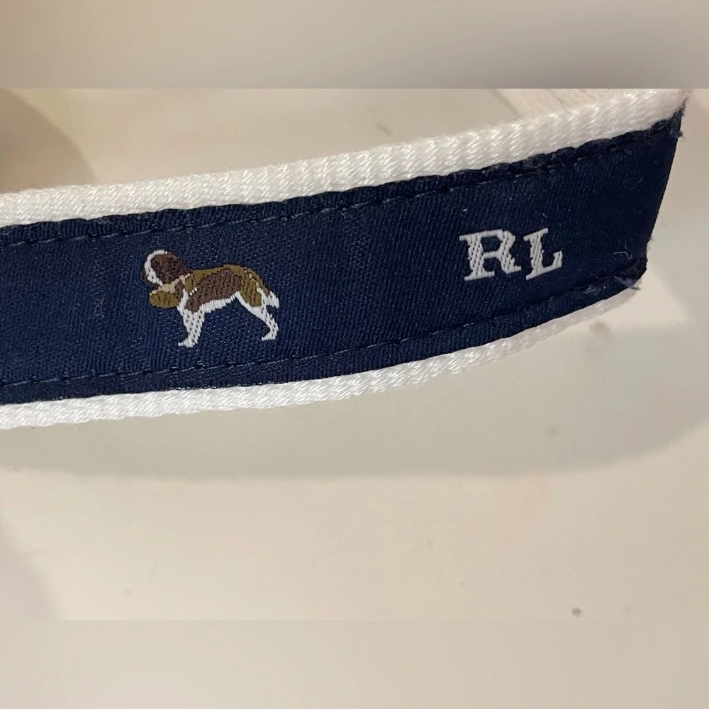 Ralph Lauren Boy’s Blue and White Dog Ribbon Belt Size‎ 3M